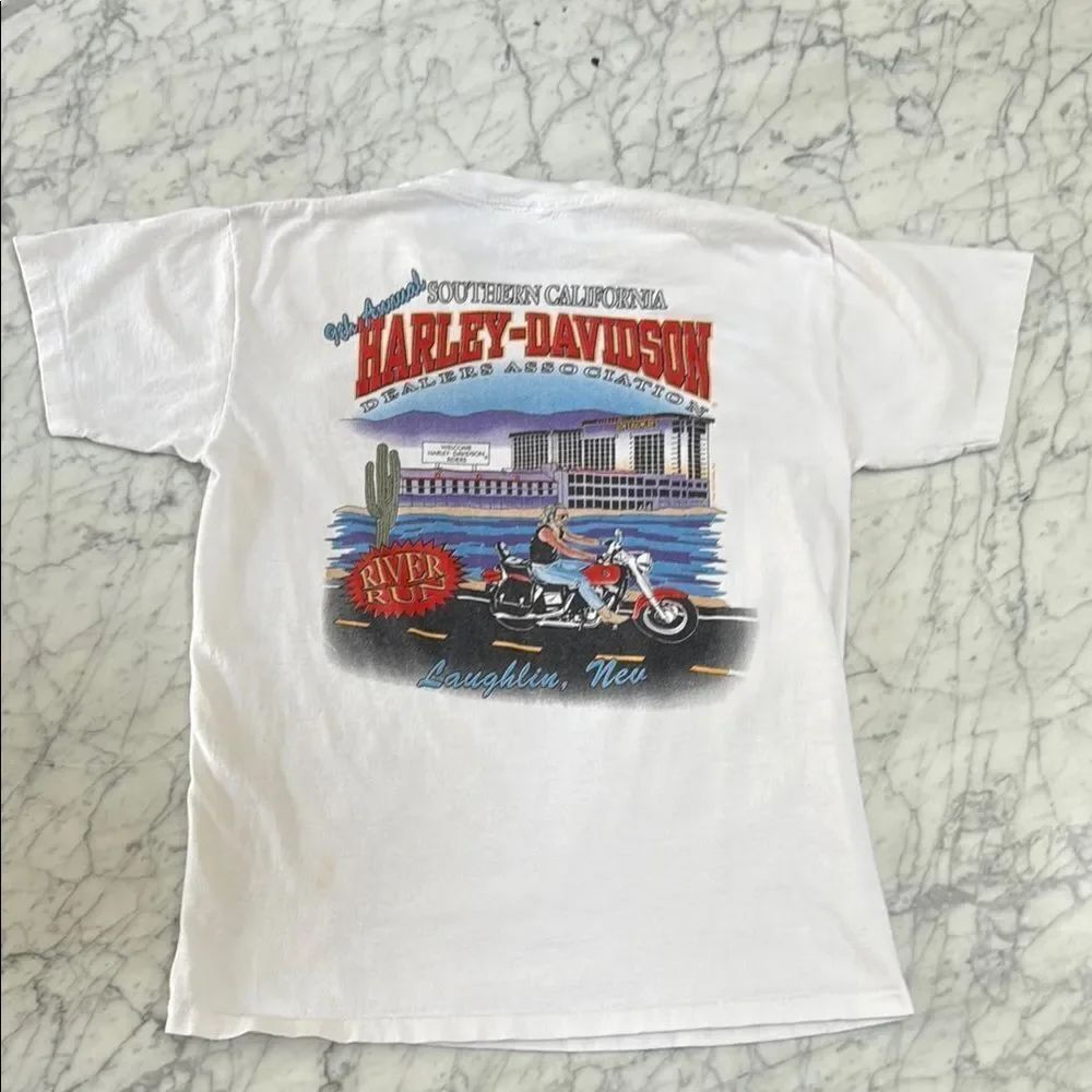 RARE 90'S VINTAGE SO.CAL 9TH HARLEY-DAVIDSON RIVER RUN LAUGHLIN, NEVADA SIZE L